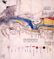 玉野川筋上川内禿地絵図面（部分） 個人蔵