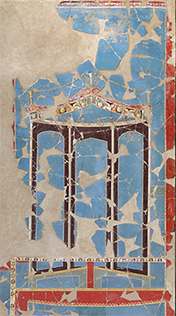 エジプト青の壁面装飾（部分）