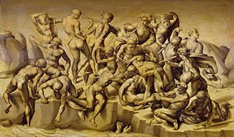 ピサの奇襲に驚く水浴中だったフィレンツェ軍は驚く。急いで戦闘の準備をする。