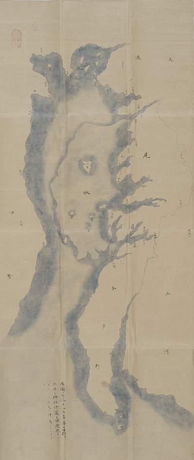 海が西濃地方にまで大きく入り込んで描かれている絵図