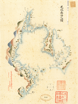 伊勢湾とその周辺を描いた絵図