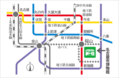 名古屋市博物館周辺地図