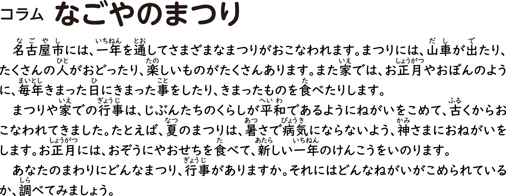 コラム なごやのまつり