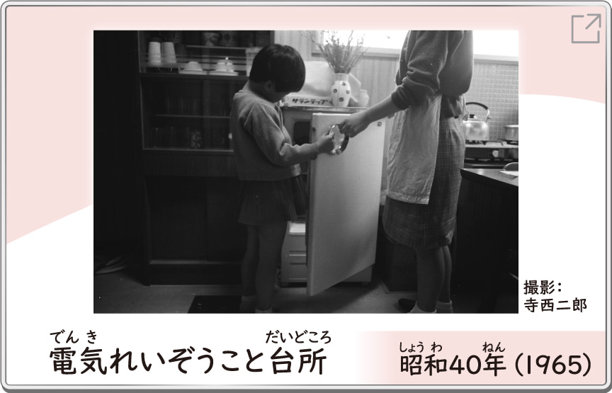 電気れいぞうこと台所　昭和40年（1965）